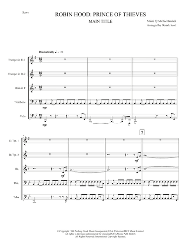 Main Title-prince Of Thieves (arr. Dereck Scott)