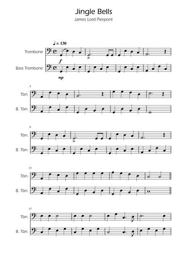 Jingle Bells - Trombone Duet (arr. Ygor Nunes)