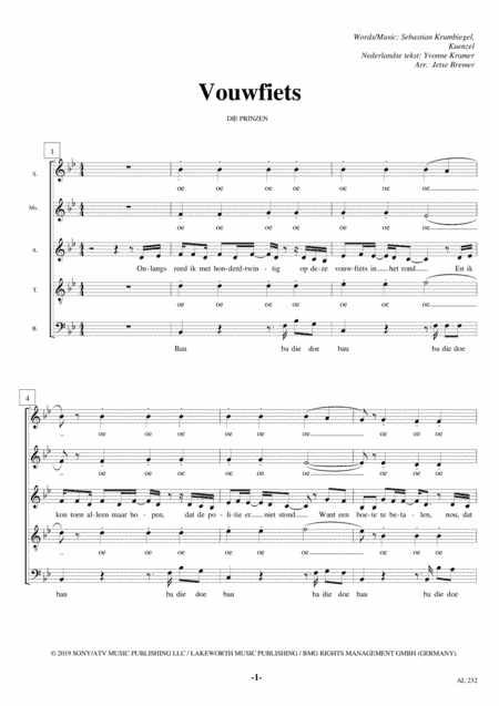 Mein Fahrrad (arr. Jetse Bremer)