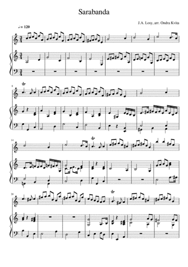 Sarabanda for Violin and Piano (arr. Ondra Kvita)