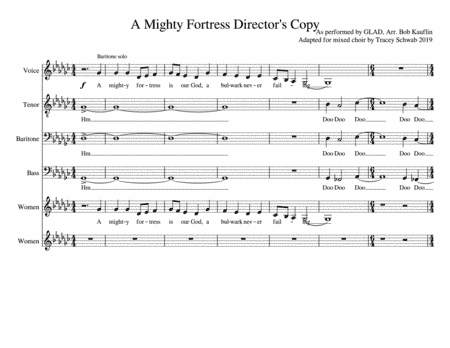 Mighty Fortress (arr. Bob Kauflin, Adapted for mixed choir by Tracey Schwab)