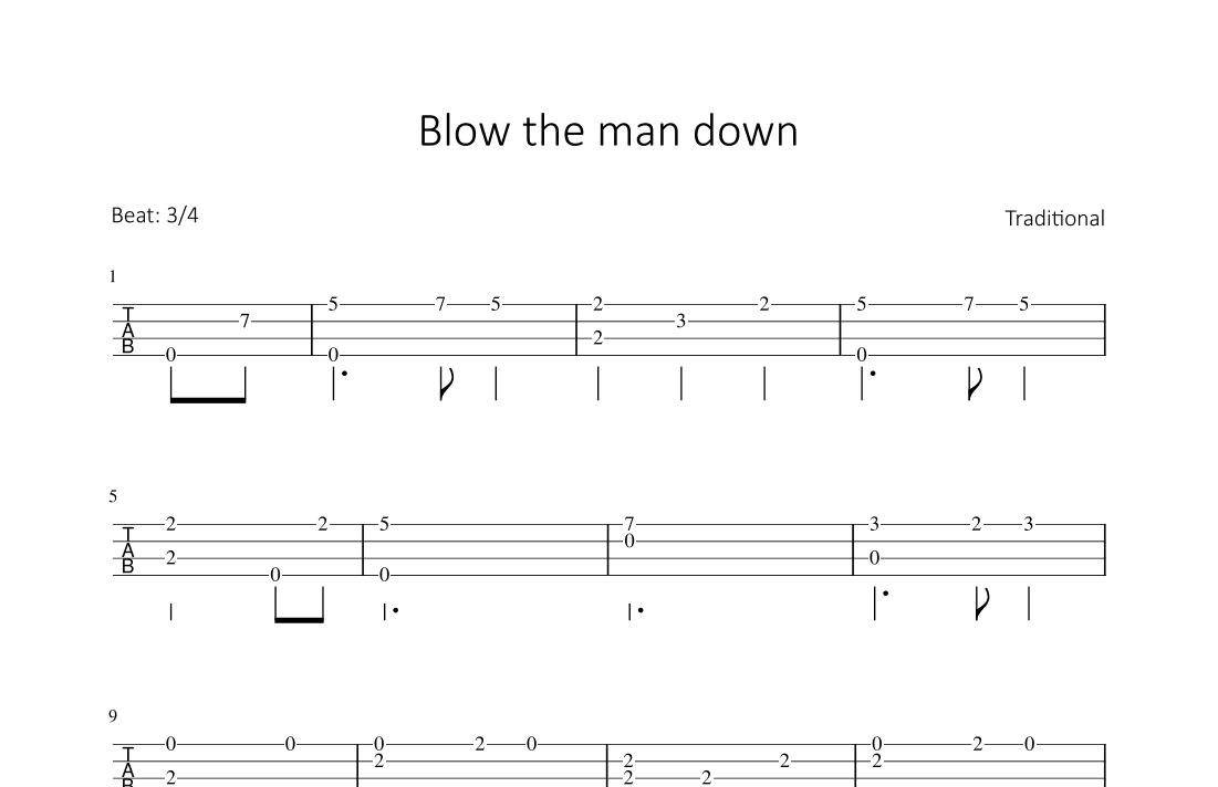 Blow the man down (arr. Bettina Schipp)