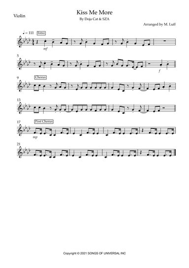 Kiss Me More (arr. Matt Luff)