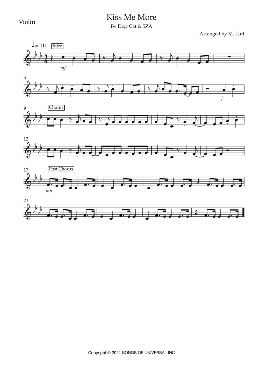 Kiss Me More (arr. Matt Luff)