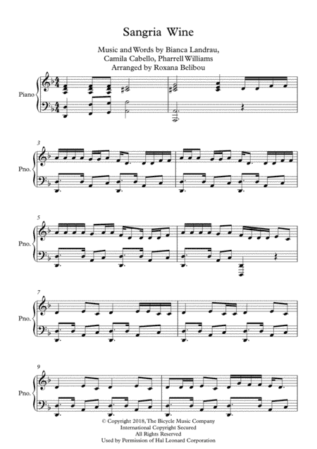Sangria Wine (arr. Roxana Belibou)