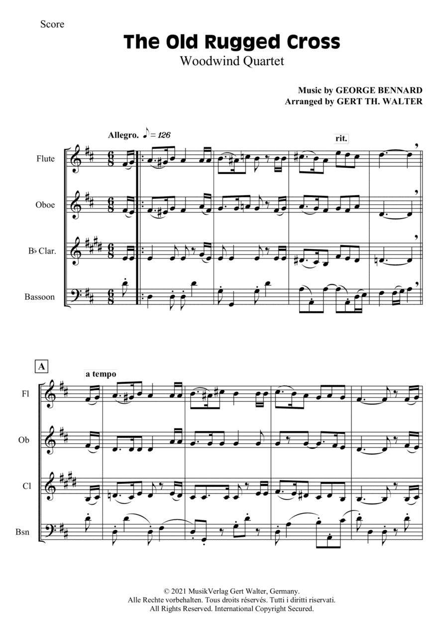 The Old Rugged Cross (arr. Gert Th. Walter)