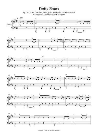 Pretty Please (arr. Henrique F Mangoni)