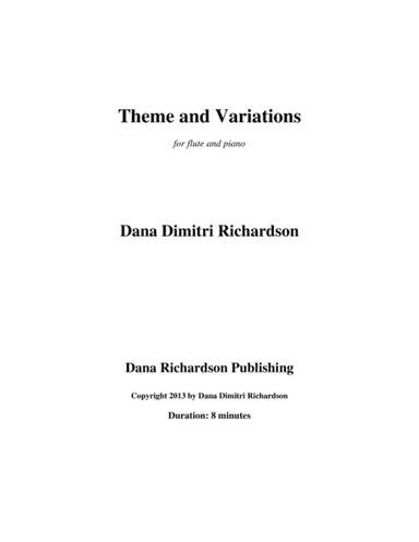 Theme and Variations for flute and piano