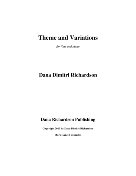 Theme and Variations for flute and piano