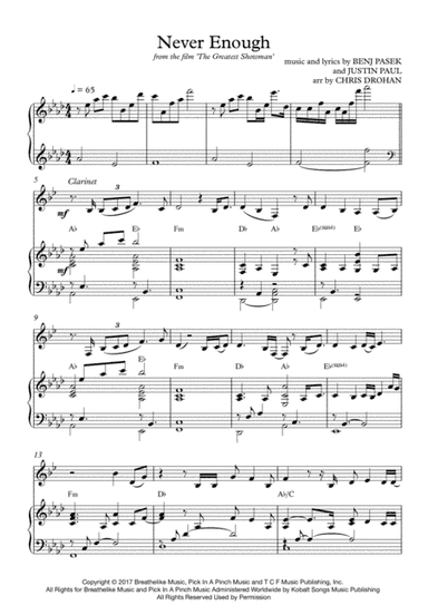 Never Enough (arr. Chris Drohan)