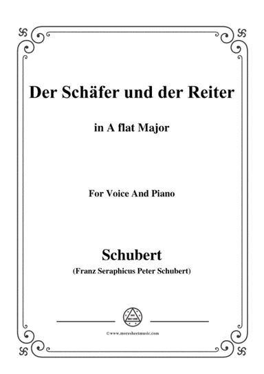 Schubert-Der Schäfer und der Reiter,in A flat Major,Op.13 No.1,for Voice and Piano (arr. MSM)