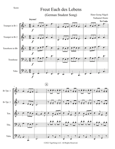 Freut euch des Lebens (arr. Nathaniel Hontz)