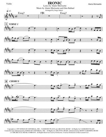 Ironic (arr. Jorge Juárez)