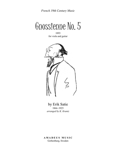 Gnossienne no. 5 for viola and guitar (arr. K. Krantz)