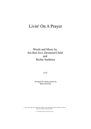 Livin' On A Prayer (arr. Björn Kleiman)