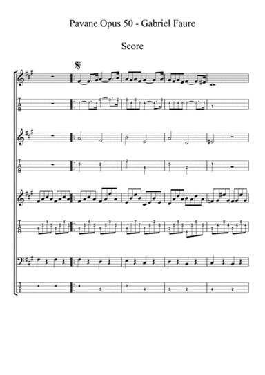 Pavane Opus 50 Gabriel Faure (arr. Chris J. Day)