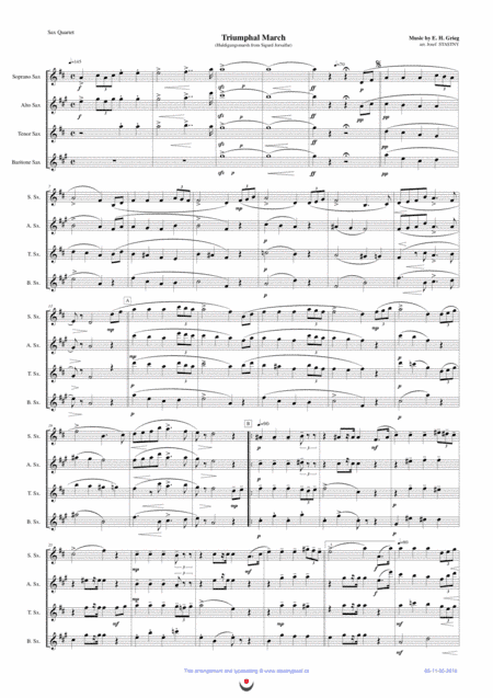 Triumphal March (Grieg) (arr. Josef Štastný)