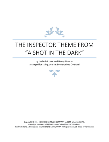 A Shot In The Dark (arr. Geronimo Oyenard)
