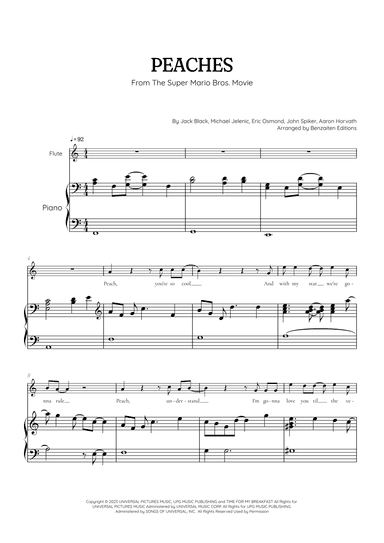 Peaches (arr. Benzaiten Editions)