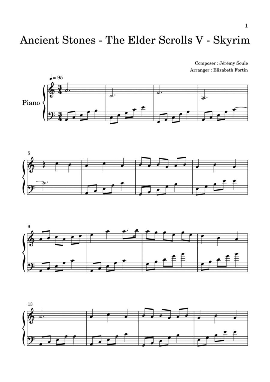 Ancient Stones (arr. Elizabeth Fortin)