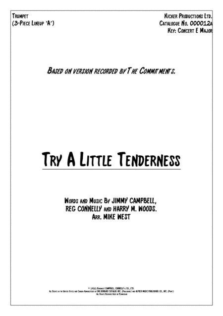 Try A Little Tenderness (arr. Mike West)