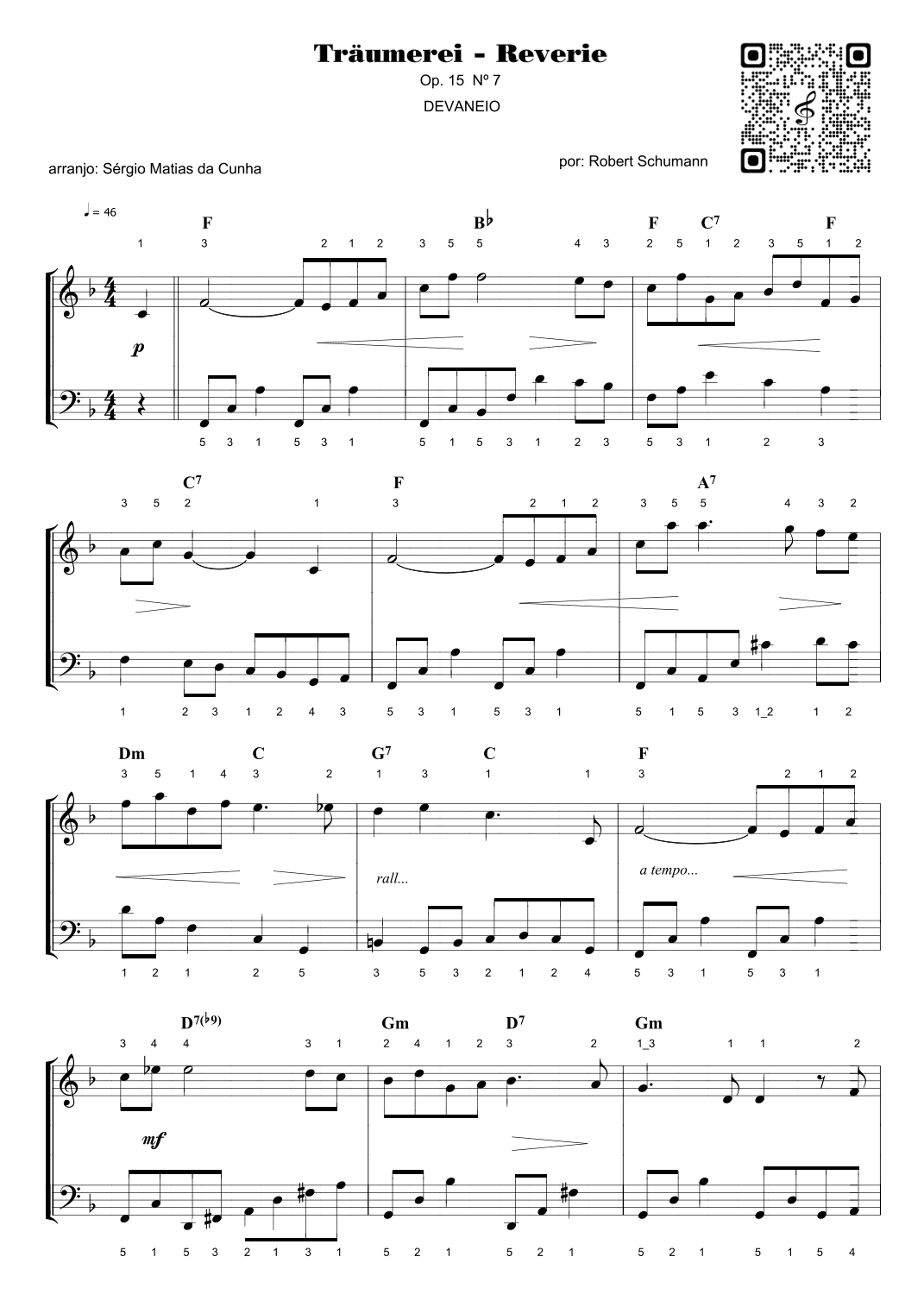 Träumerei - Reverie (arr. Sérgio Matias da Cunha)
