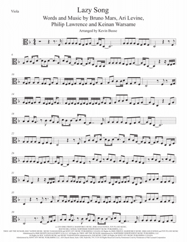 The Lazy Song (arr. Kevin Busse)