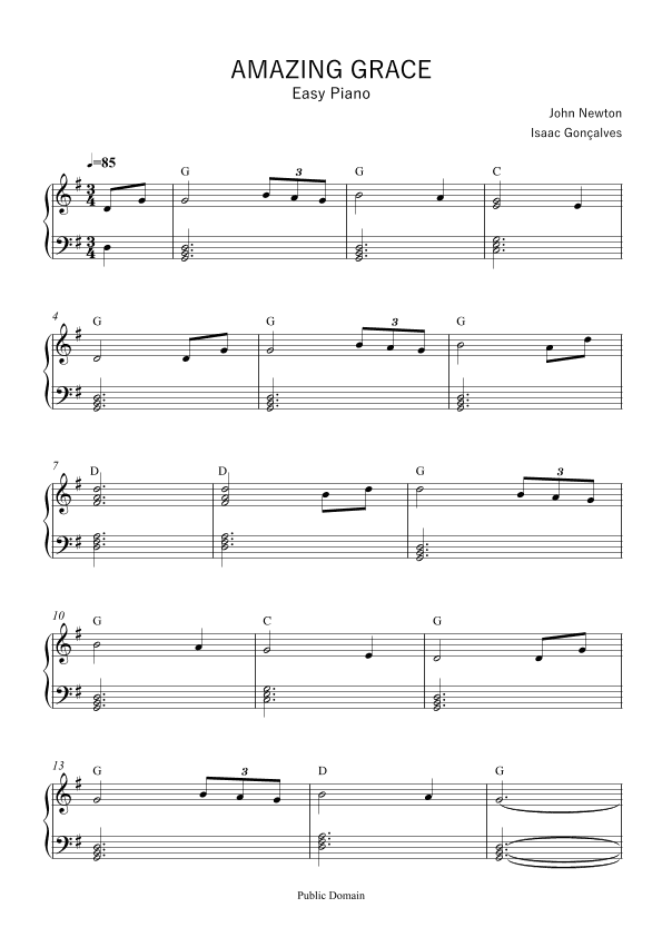Amazing Grace (arr. Isaac Gonçalves)