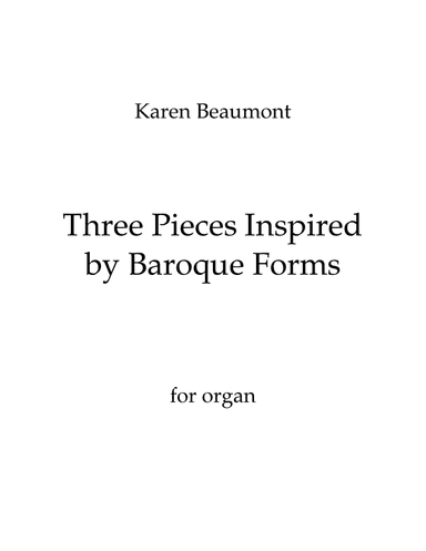 Three Pieces Inspired by Baroque  Forms