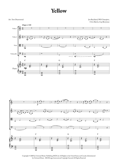 Yellow (arr. Tom Drummond)