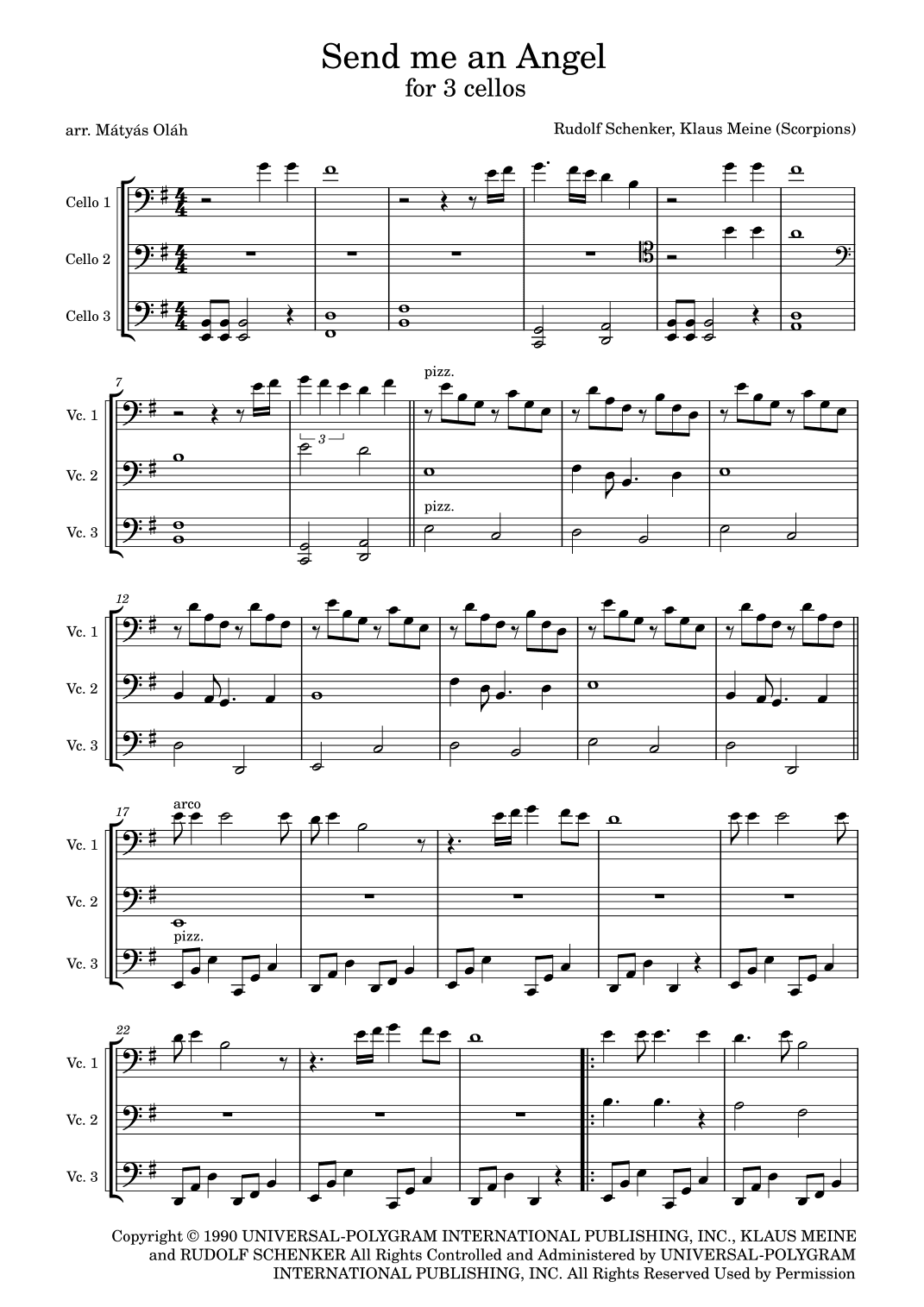 Send Me An Angel (arr. Mátyás Oláh)