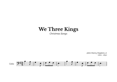 We Three Kings for Easy Cello Solo (arr. Marcos Soares)