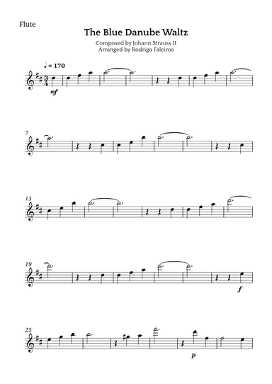 The Blue Danube Waltz (arr. Rodrigo Faleiros)