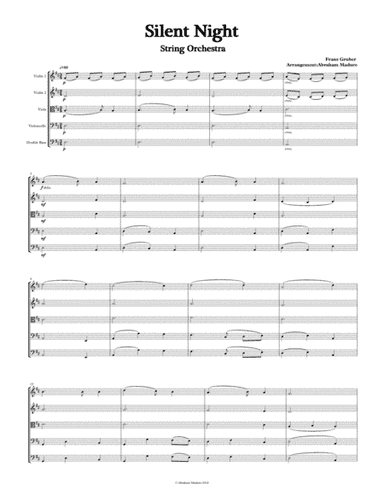 Silent Night String Orchestra (arr. Abraham Maduro)
