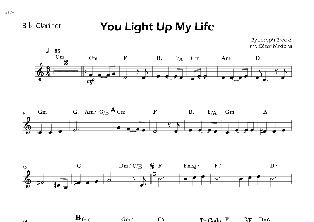 You Light Up My Life (arr. César Madeira)