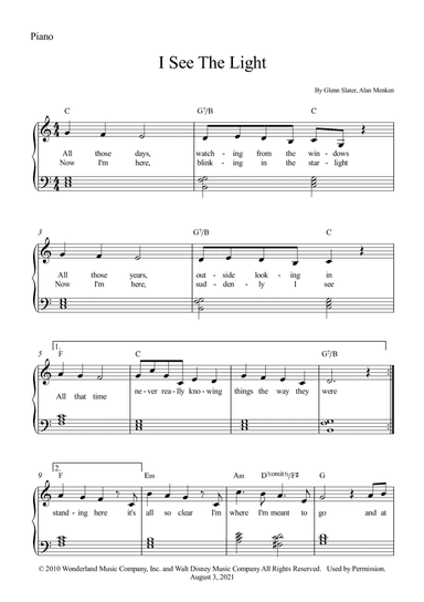 I See The Light (arr. Wesley S. SIlva)