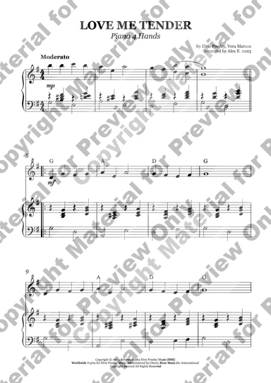 Love Me Tender (arr. Alex E.)