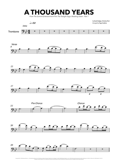 A Thousand Years (arr. Tiago Cordeiro)