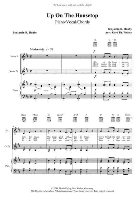 Up On The Housetop (arr. Gert Th. Walter)