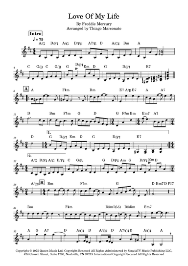Love Of My Life (arr. Thiago Marconato)