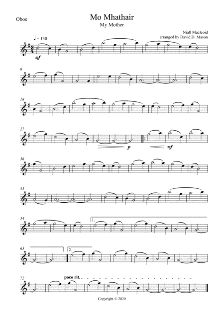 Mo Mhathair (My Mother) (arr. David D. Mason)