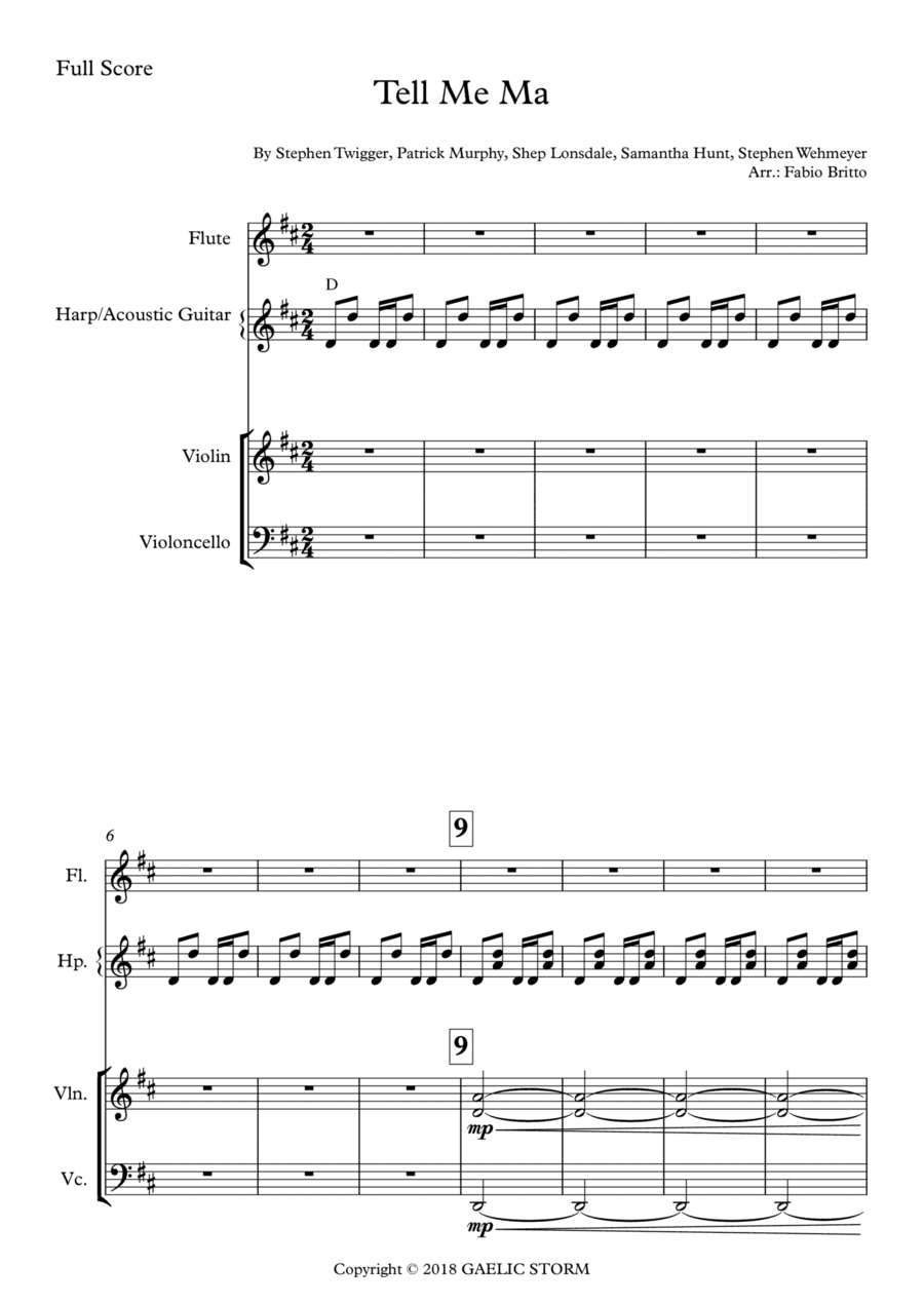 Tell Me Ma (arr. Fabio Britto)