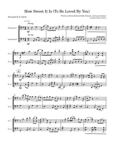How Sweet It Is (to Be Loved By You) (arr. K. Speck)