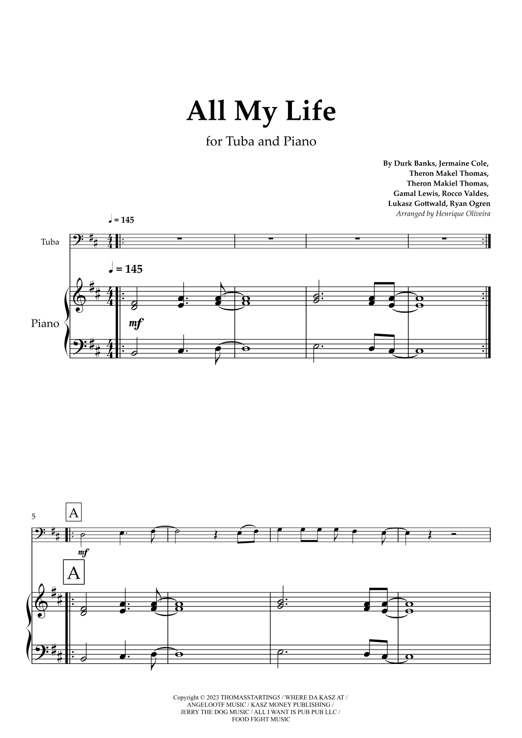 All My Life (arr. Henrique Oliveira)