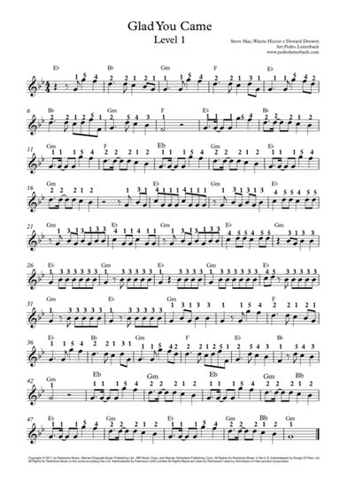 Glad You Came (arr. Pedro Lutterbach)