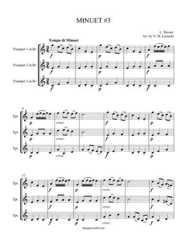 Minuet #3 (arr. Nick Lacanski)