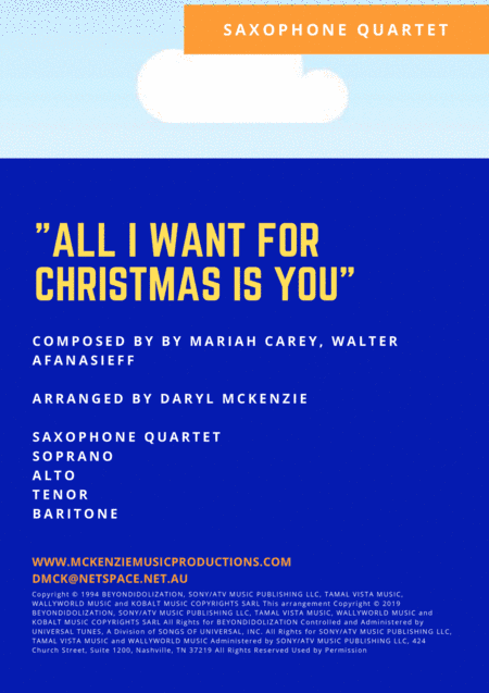 All I Want For Christmas Is You (arr. Daryl McKenzie)