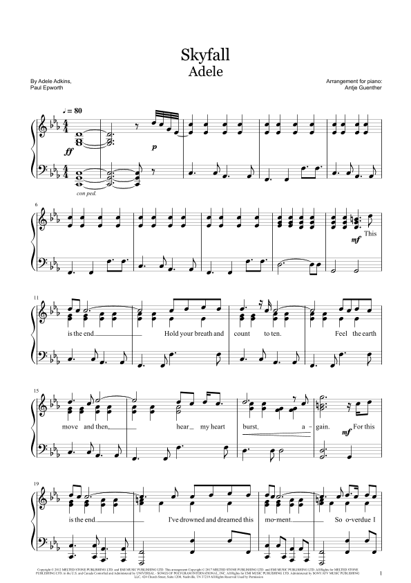 Skyfall (arr. Antje Günther)