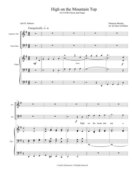 High On The Mountain Top (arr. Dave Gwilliam)