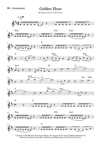 Golden Hour (arr. Fabio Eduardo de Oliveira)